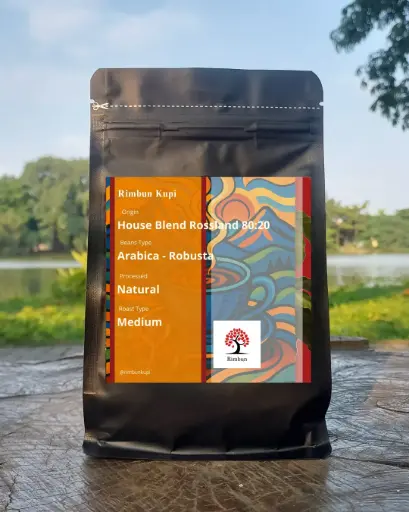 Kopi Arabica - Robusta House Blend Rossland 80:20 Natural Process Medium Roast
